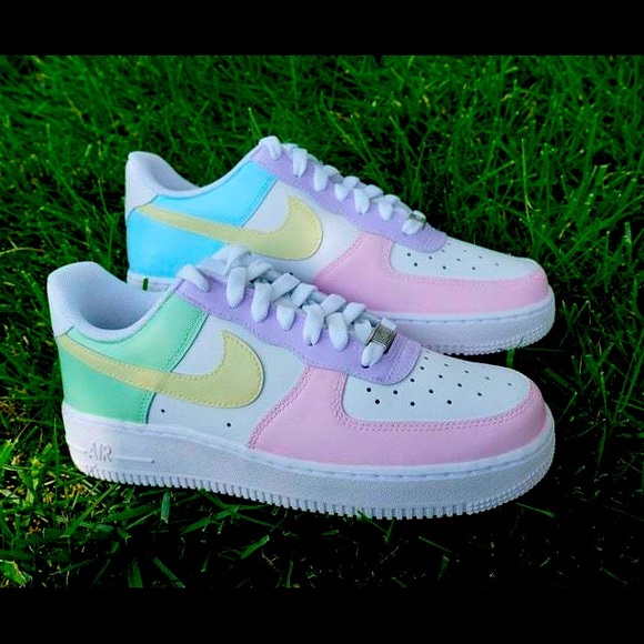 Custom Multi-Color AF1s Low Top Customized Air Force One - Picture 2 of 2